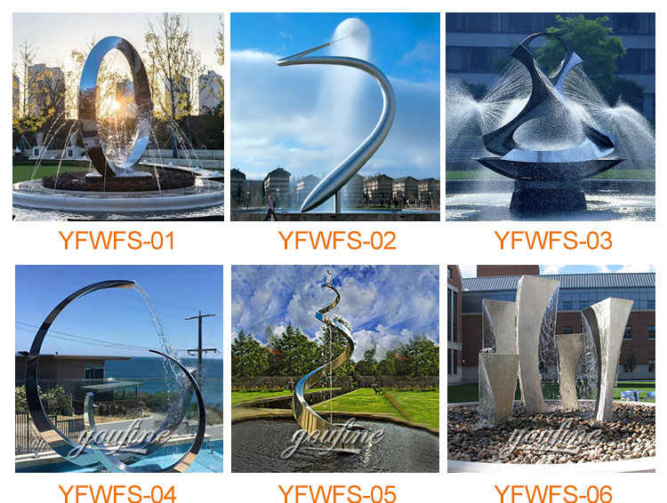 Modern Metal Water Fountain Sculpture Outdoor Garden Decor for Sale CSS-250 - Abstract Water Sculpture - 2 Modern Metal Water Fountain Sculpture Outdoor Garden Decor for Sale