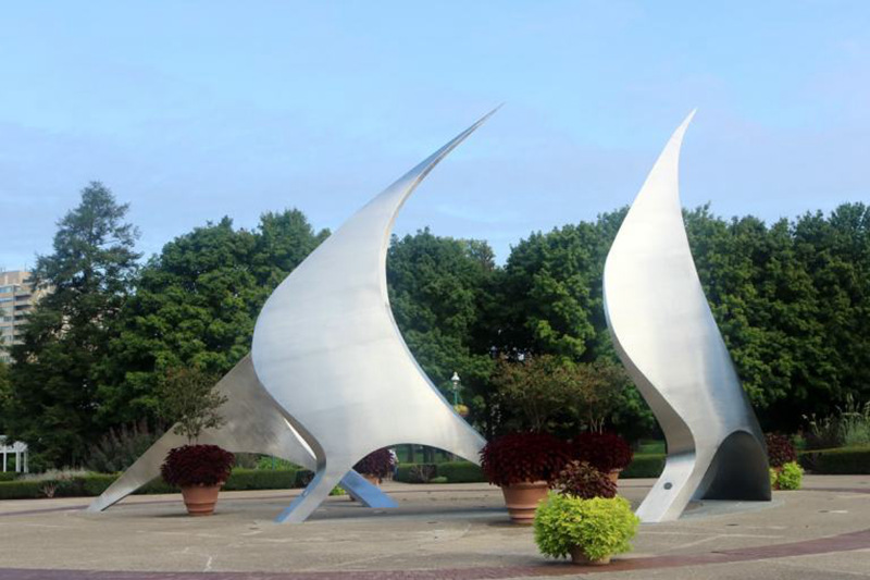 Modern Outdoor Park Large Outdoor Metal Sculptures for Sale CSS-247 - Center Square - 3