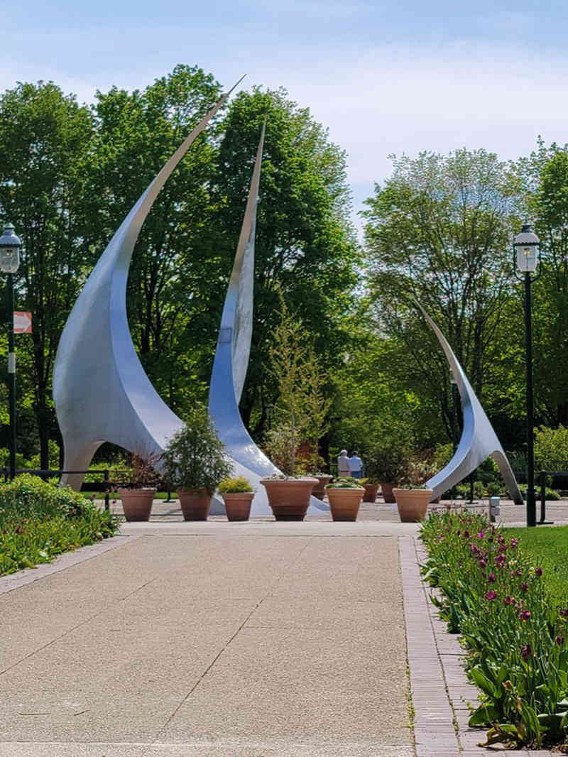 Modern Outdoor Park Large Outdoor Metal Sculptures for Sale CSS-247 - Center Square - 16
