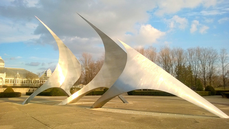 Abstract Public Art Sculpture NavStar