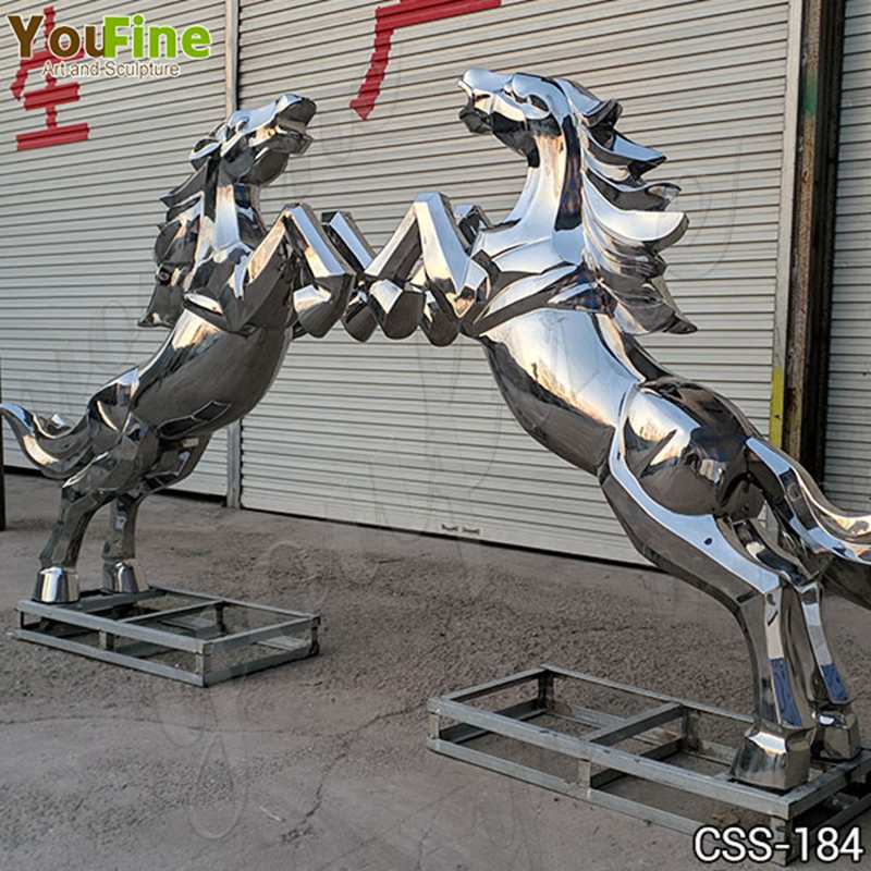 Garden Decor Mirror Metal Horse Sculpture for Sale CSS-184 - Center Square - 1