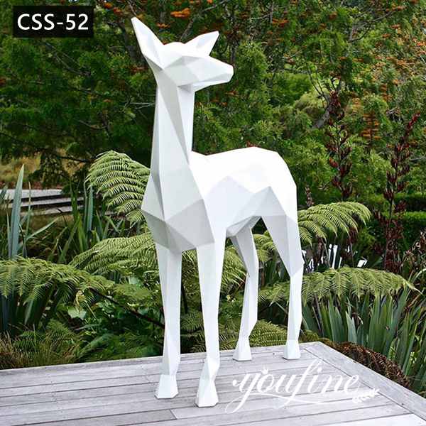Geometric Metal Deer Sculpture Garden Decor Wholesale CSS-52