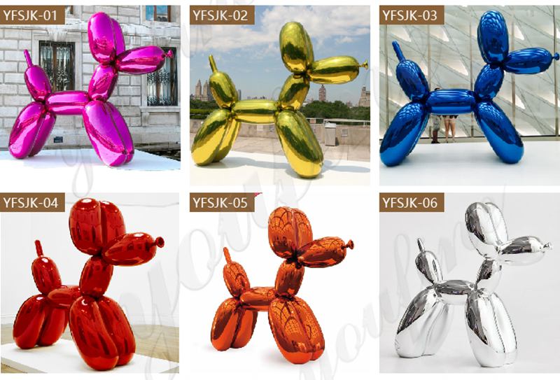 stainless steel ballon dog sculpture