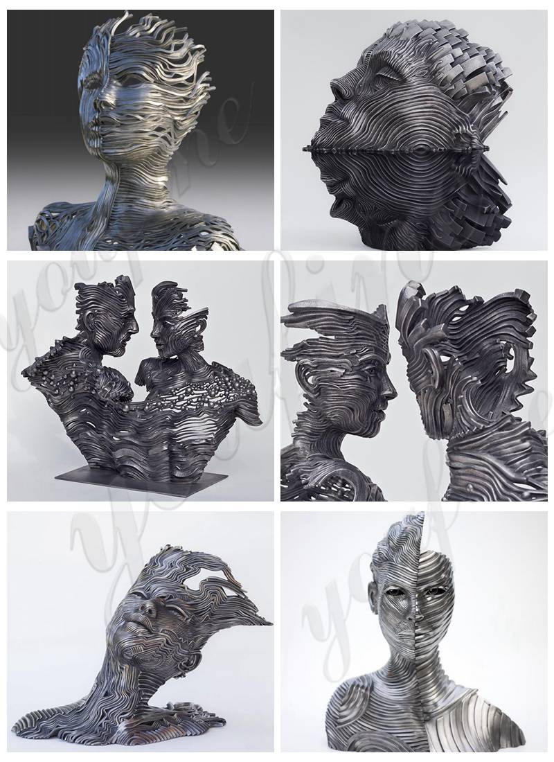 stainless steel figure sculpture