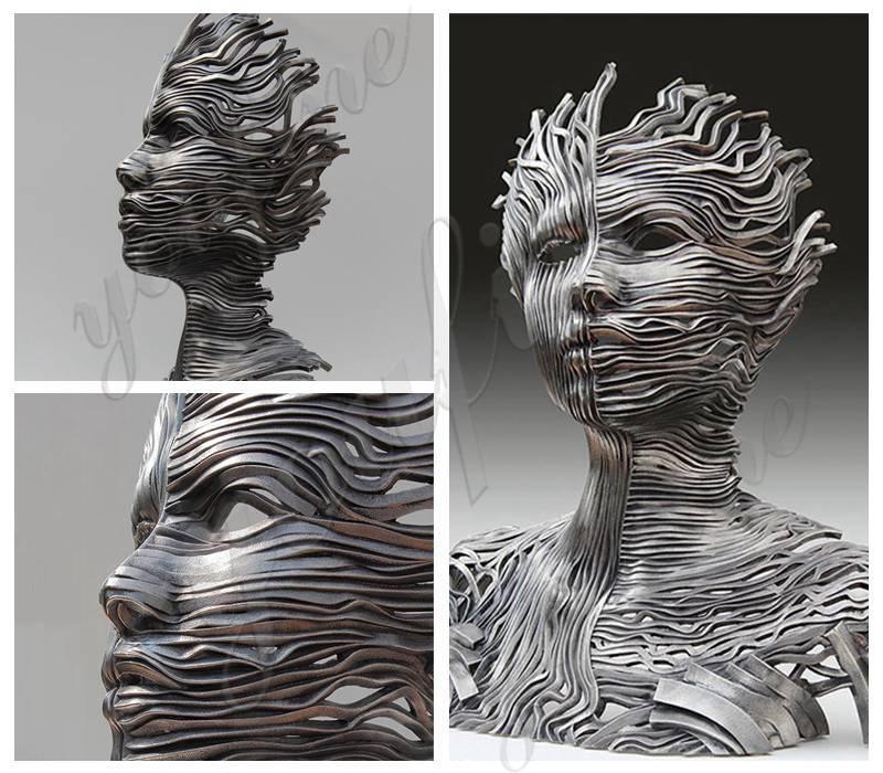 stainless steel figure sculpture