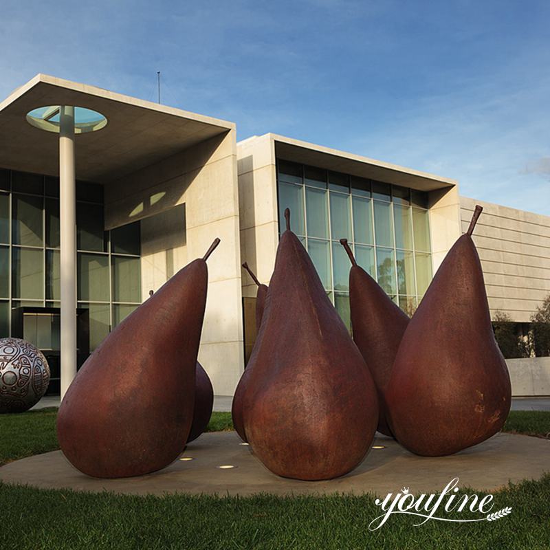 Large Metal Garden Art Corten Steel Pear Sculpture for Sale CSS-227 - Abstract Corten Sculpture - 1