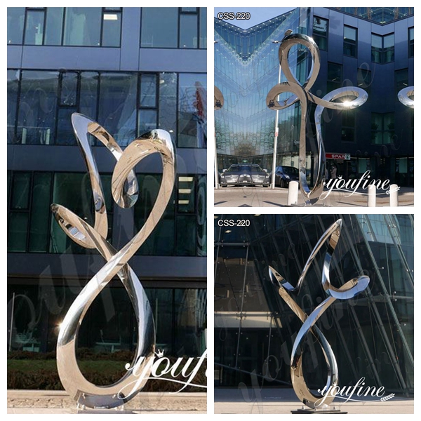 Large Metal Stainless Steel Mobius Loop Sculpture for Sale CSS-220 - Garden Metal Sculpture - 1
