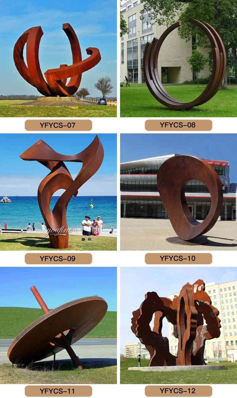 Large Outdoor Metal Corten Steel Sculpture for Sale CSS-271 - Abstract Corten Sculpture - 3