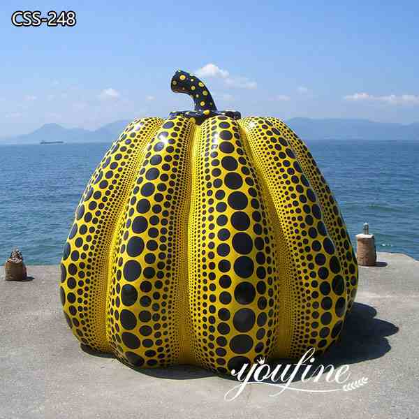 Large Outdoor Metal Pumpkin Sculpture Villa Hotel Garden Decor for Sale