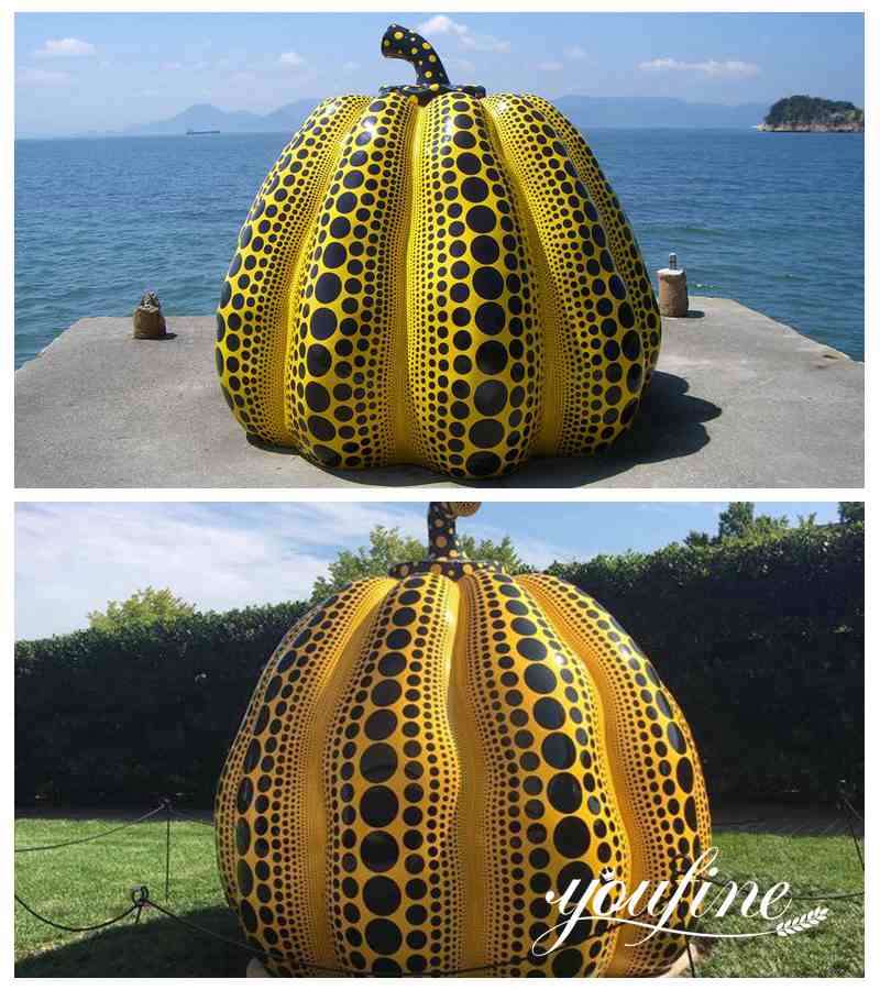 Large Outdoor Metal Pumpkin Sculpture Villa Hotel Garden Decor