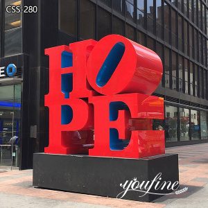 Landmark Letter HOPE Metal Sculpture Large Metal Garden Sculptures for Sale CSS-280