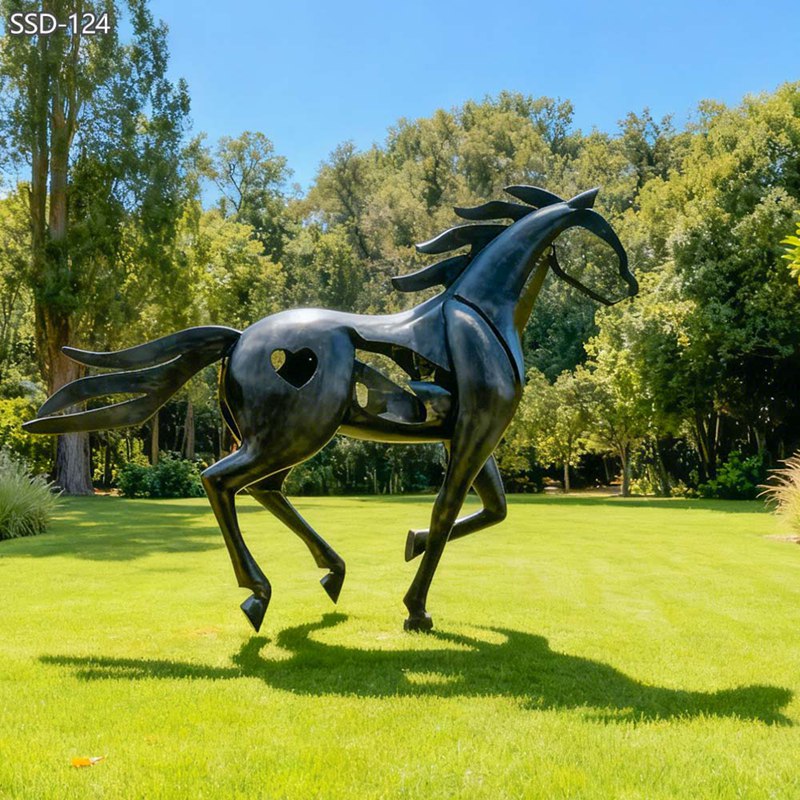 Outdoor Life Size Metal Horse Sculpture for Sale SSD-124