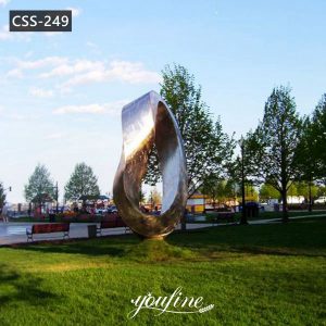 Abstract Metal Loop sculpture Large Street Decoration for Sale CSS-249
