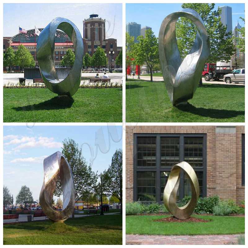 Abstract Metal Loop sculpture Large Street Decoration for Sale CSS-249 - Garden Metal Sculpture - 1