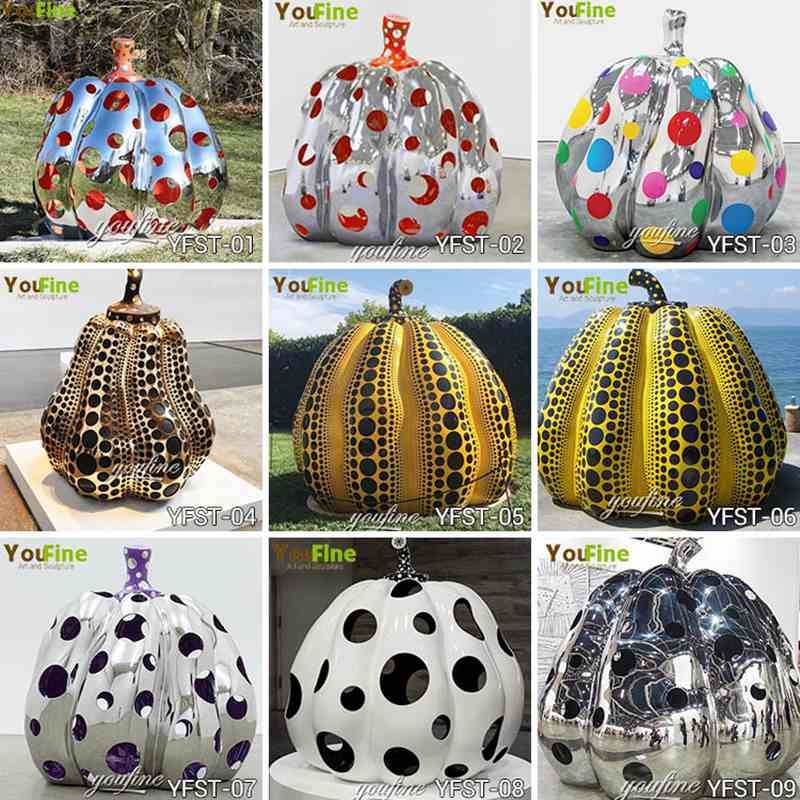 Metal Pumpkin Sculpture Villa Hotel Garden Decor for Sale