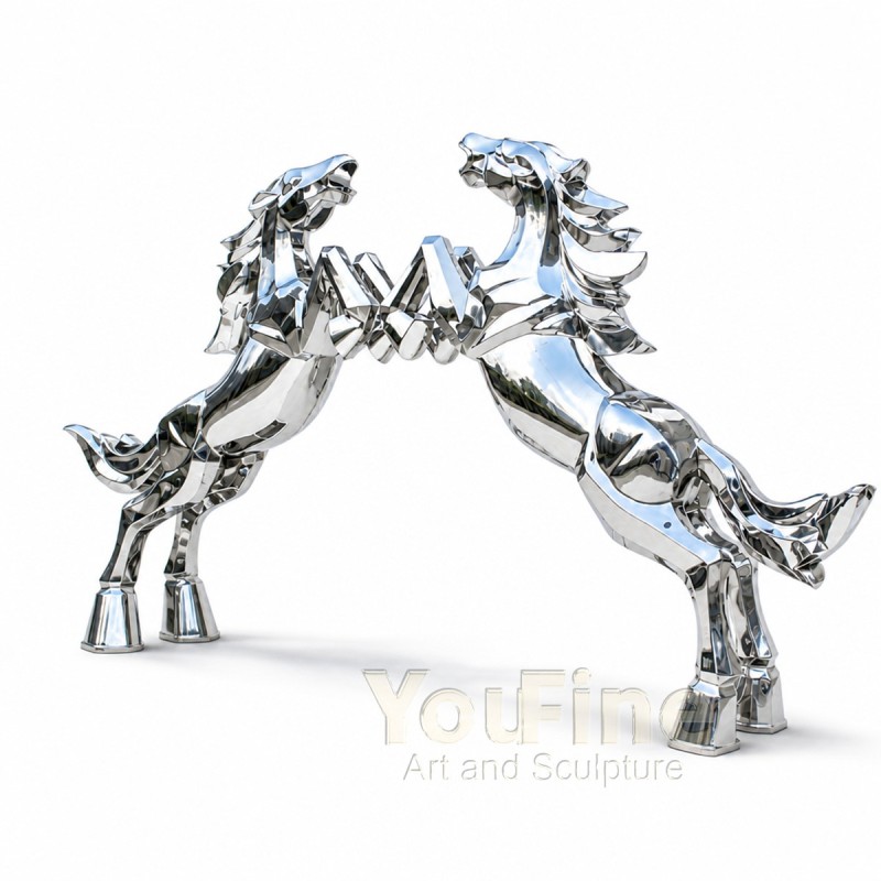 Mirror Metal Abstract Horse Sculpture for Sale CSS-184 Mirror Metal Abstract Horse Sculpture for Sale CSS-184