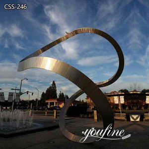 Modern Large Metal Loop Sculpture Stainless Steel Sculpture Factory CSS-246