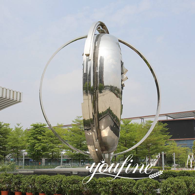 Modern Large Metal Rotating Sculpture Square Decor for Sale CSS-216