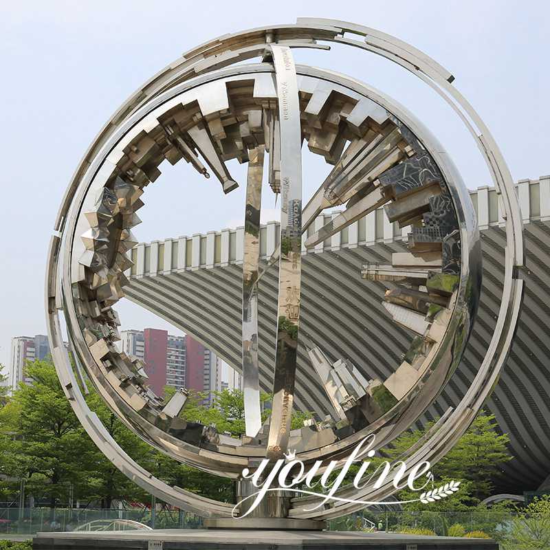 Modern Large Metal Rotating Sculpture Square Decor for Sale CSS-216 - Garden Metal Sculpture - 1