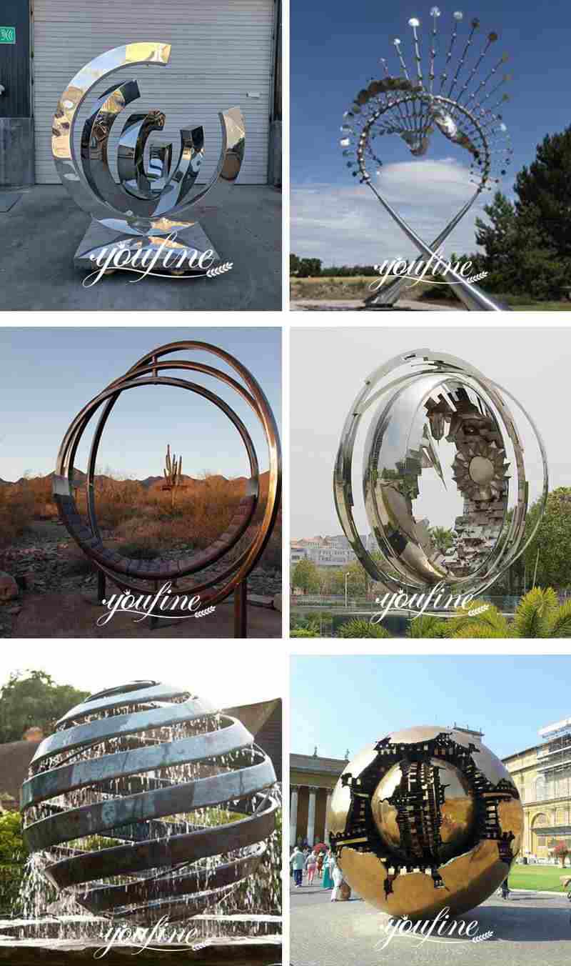Modern Large Metal Rotating Sculpture Square Decor for Sale CSS-216