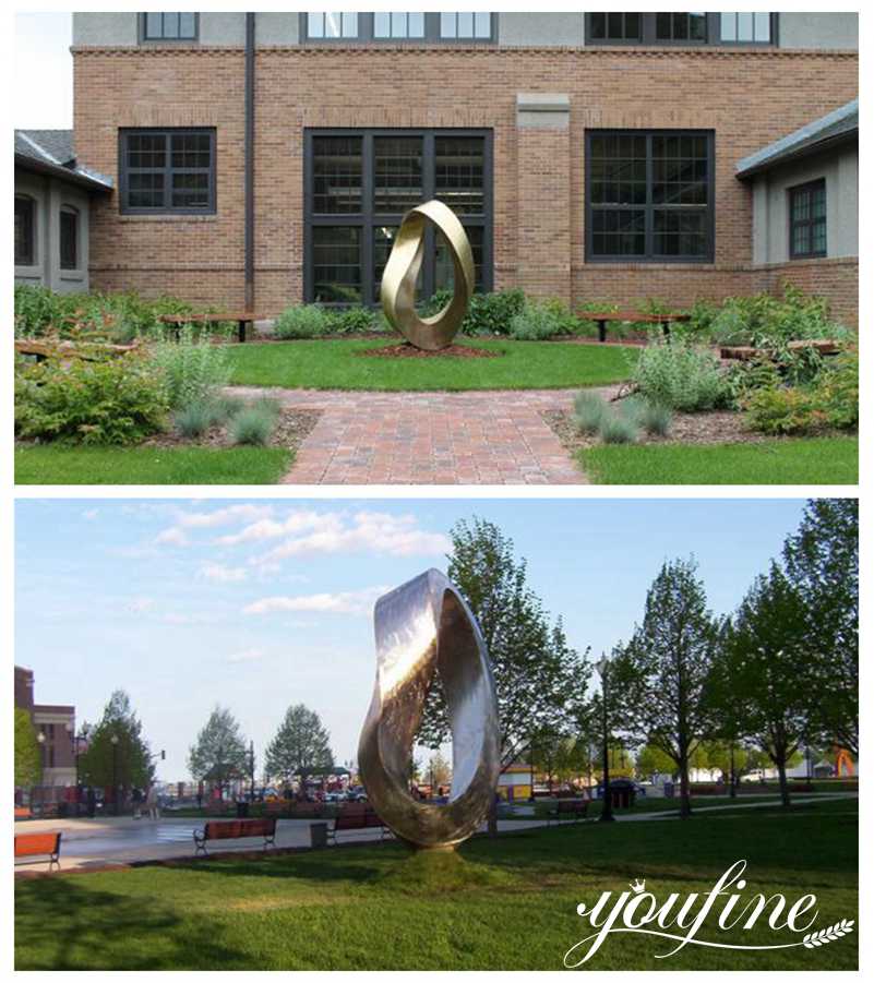 Outdoor Modern Metal Abstract Sculpture Stainless Steel Sculpture Factory CSS-249 - Center Square - 1