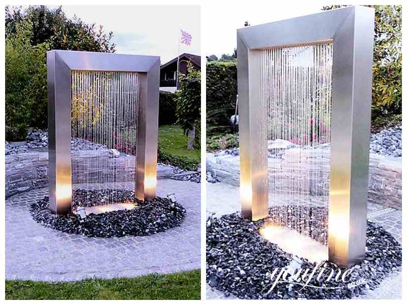 Modern Metal Water Fountains Outdoor Hotel Garden Decor for Sale