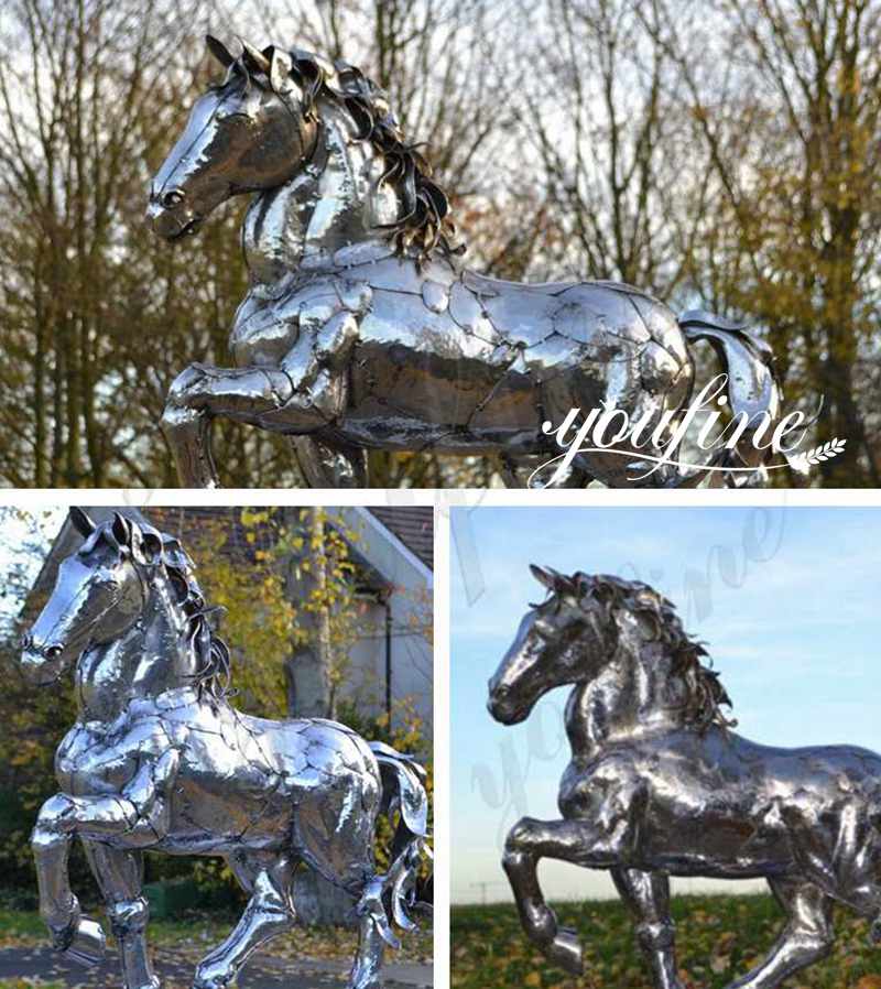 Outdoor Life Size Metal Horse Sculpture for Sale CSS-156 