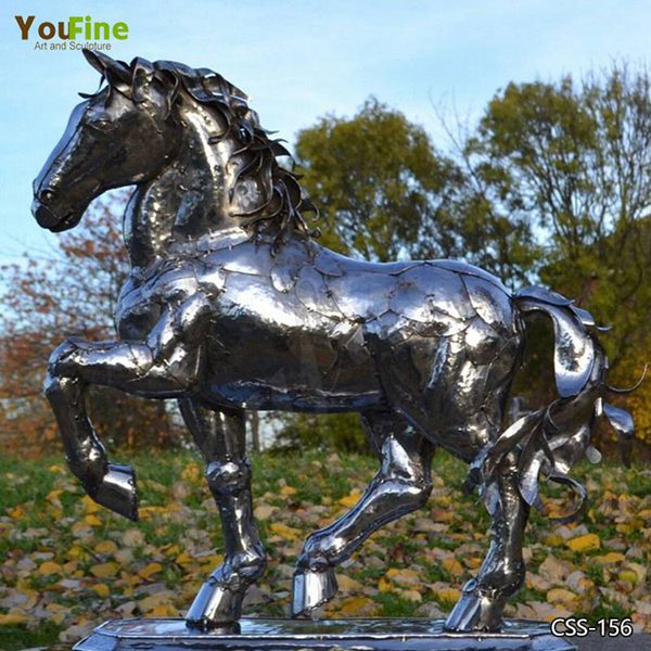 Outdoor Life Size Metal Horse Sculpture for Sale CSS156