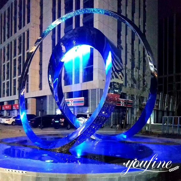 Plaza Decoration Metal Loop sculpture for Sale