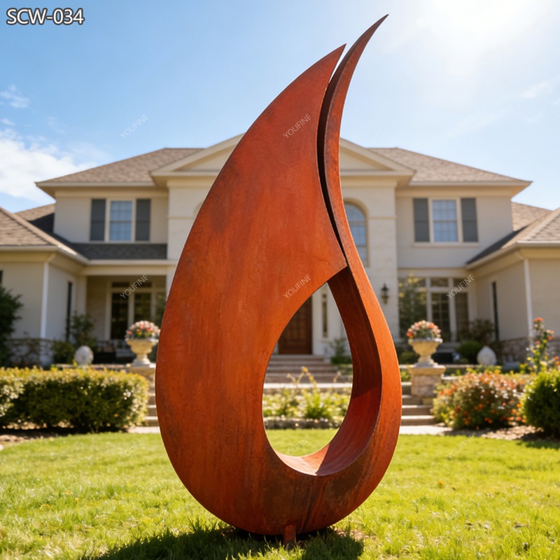 Rusty Abstract Garden Ornament Sculpture Rusty Abstract Garden Ornament Sculpture