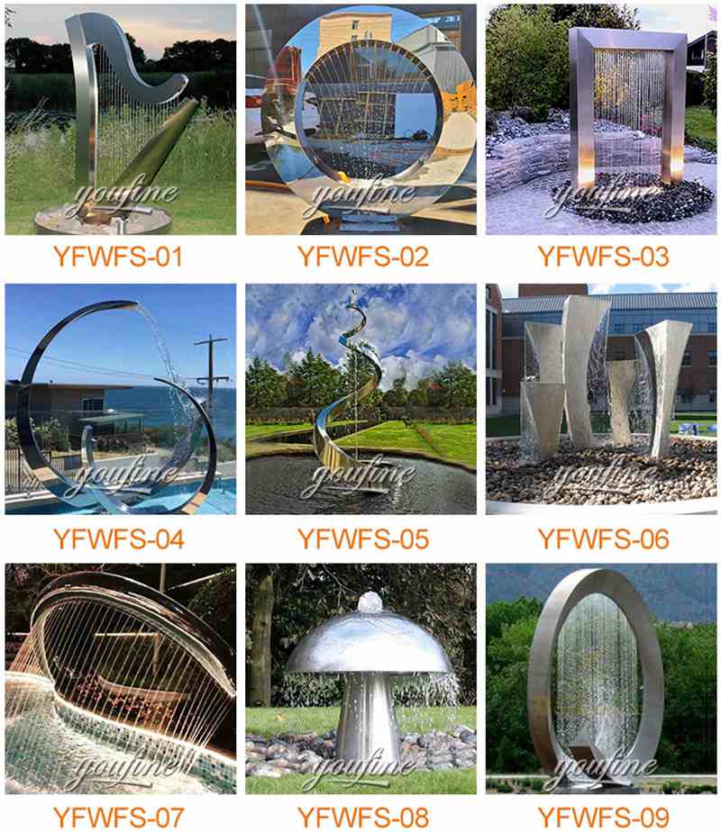 Large Outdoor Metal Sculpture Fountain Villa Garden Decor for Sale CSS-261 - Abstract Water Sculpture - 4