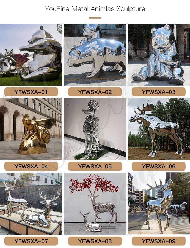 Metal Lighting Large Leopard Sculpture Art Installation SSD-009 - Metal Animal Sculpture - 10