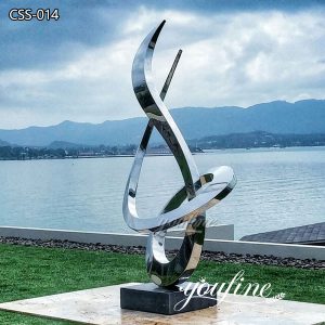 Large Mirror Polished Abstract Outdoor Modern Metal Sculpture for Sale CSS-14