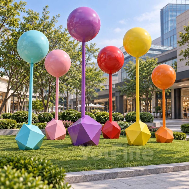 Large Outdoor Balloon Metal Sculptures for Shopping Mall and Plaza CSS-31