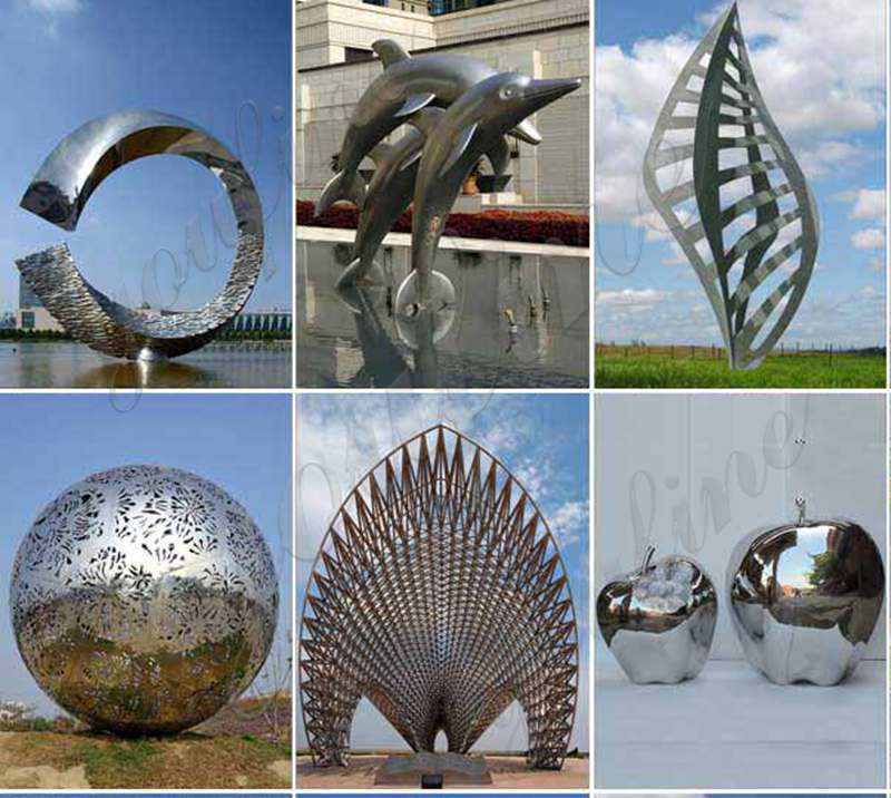 Large Outdoor Stainless Steel Tree Landmark Sculpture for Sale CSS-233 - Landmark Sculpture - 3