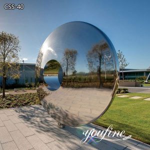 Modern Outdoor Polished Large Metal Garden Sculpture for Sale CSS-40