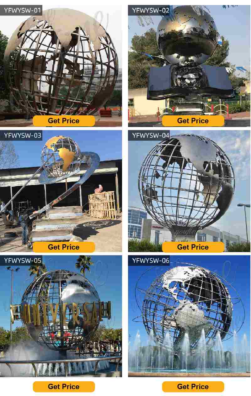 Hot Sell Modern Stainless Steel Earth Sculptures for Outdoor Decor CSS-02 - Garden Metal Sculpture - 2