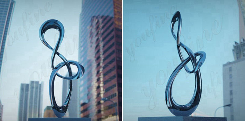 Stainless Steel Mobius Loop Sculpture Square Decor for Sale CSS-277 - Application Place/Placement - 1