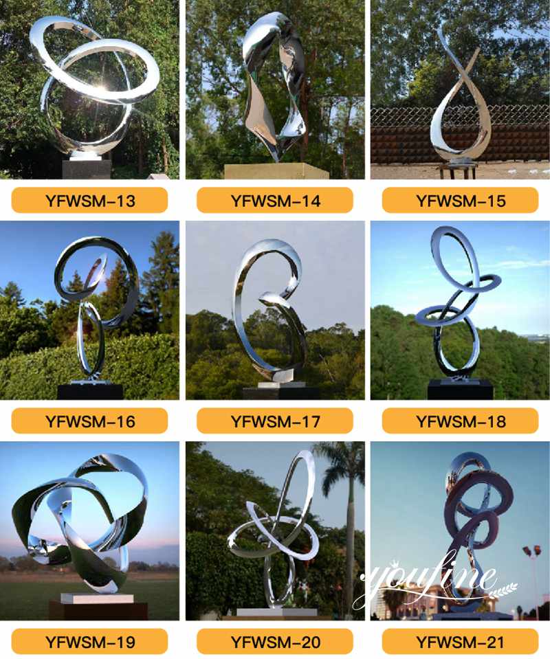 2022 Hot Sale Outdoor Modern Abstract Star Ring Metal Sculpture for Sale CSS-282 - Center Square - 3