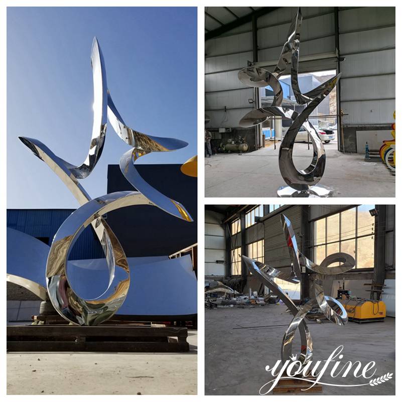2022 Hot Sale Outdoor Modern Abstract Star Ring Metal Sculpture for Sale CSS-282 - Center Square - 1
