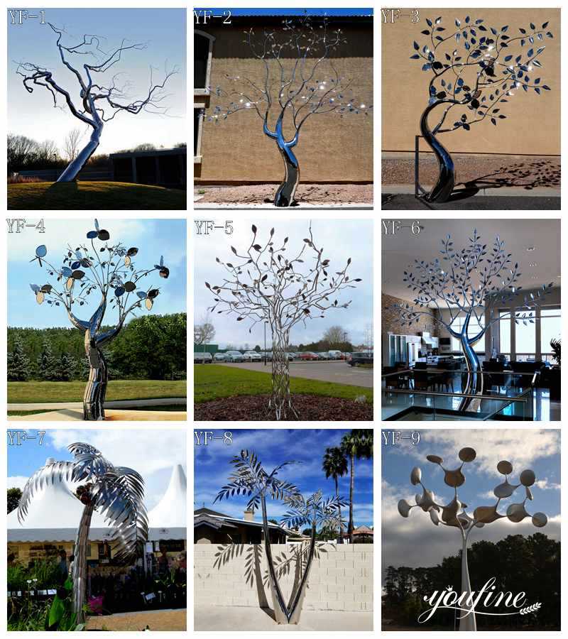 Large Outdoor Stainless Steel Tree Landmark Sculpture for Sale CSS-233 - Landmark Sculpture - 2