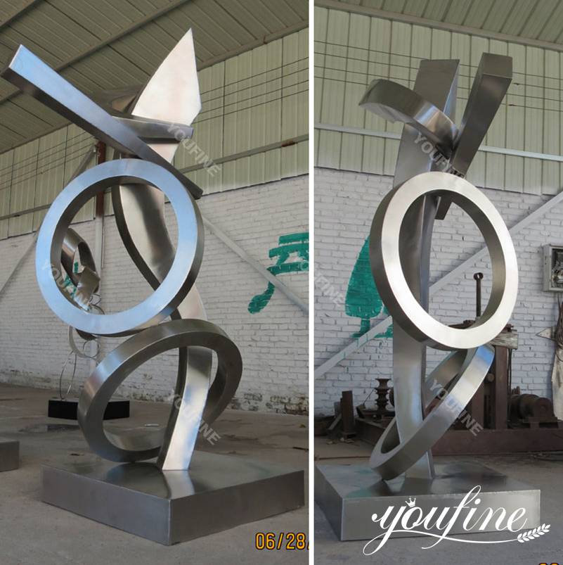 Modern Abstract Large Metal Yard Sculptures for Sale CSS-38 - Garden Metal Sculpture - 5