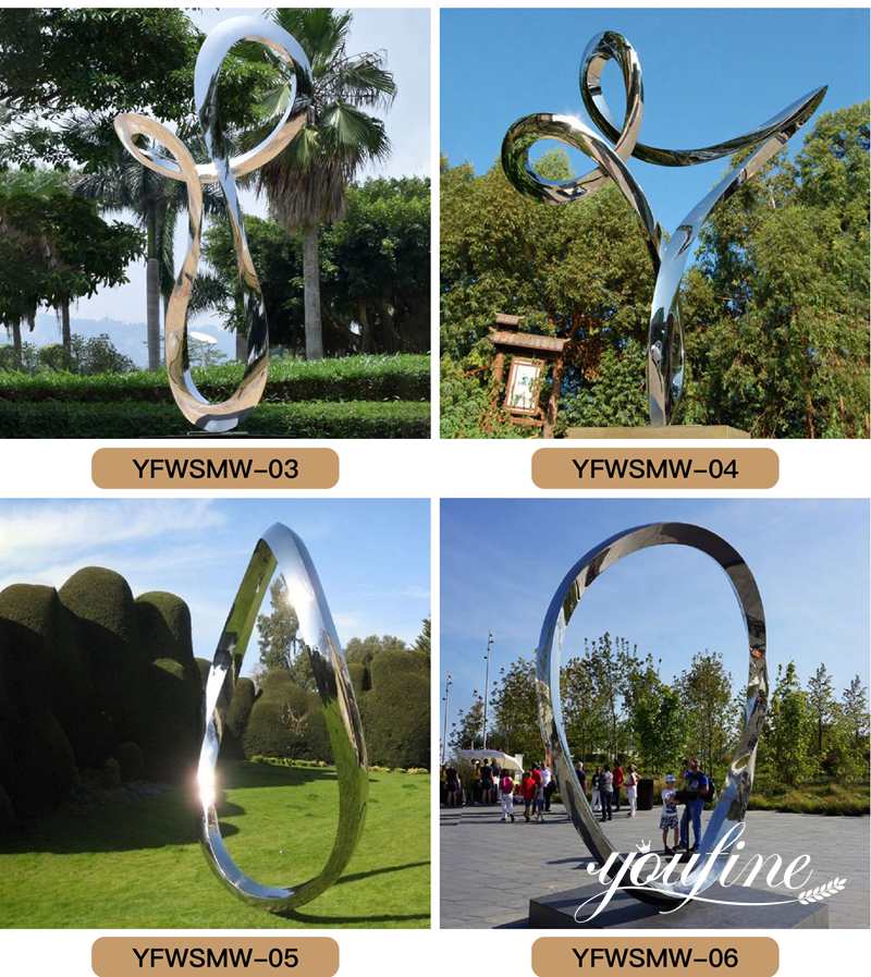 Contemporary Rotating Circle Stainless Steel Sculptures Outdoor Garden Decor for Sale CSS-258 - Garden Metal Sculpture - 3