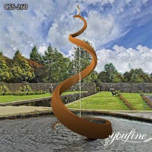 Modern Metal Corten Steel Water Feature Garden Decor CSS-260