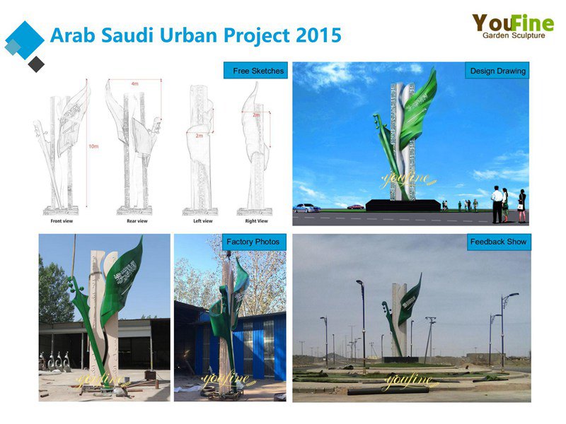 Arab Saudi Urban Large Metal Sculpture Project 2015