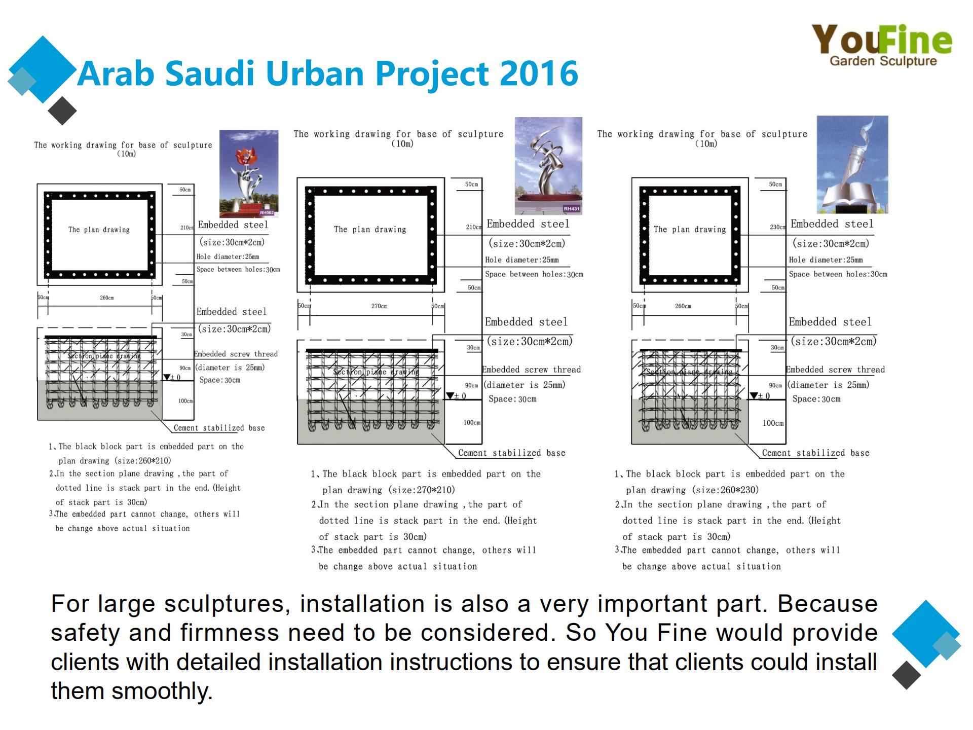 Arab Saudi Urban Large Metal Sculpture Project 2016