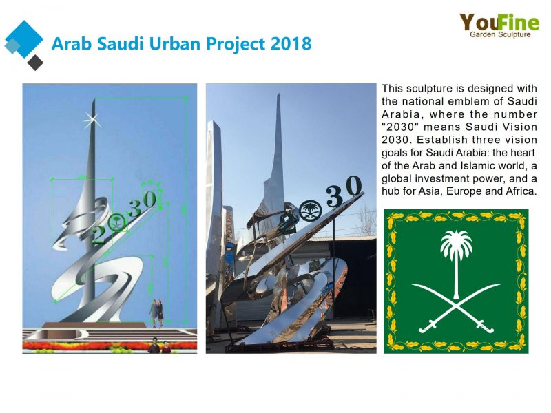 Arab Saudi Urban Large Metal Sculpture Project 2018