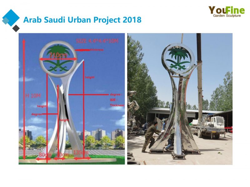 Arab Saudi Urban Large Metal Sculpture Project 2018