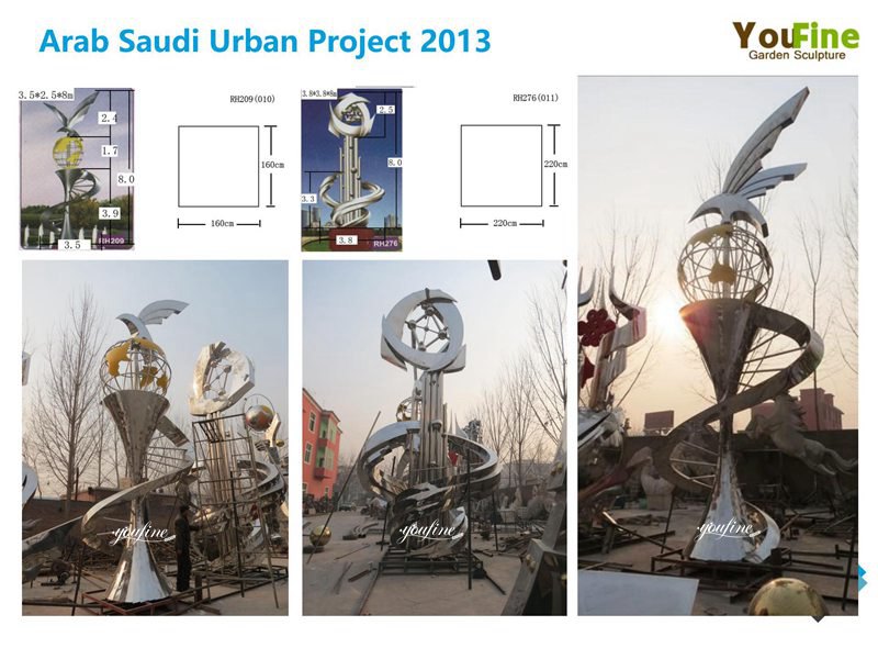 Arab Saudi Urban Large Outdoor Metal Sculptures Project 2013