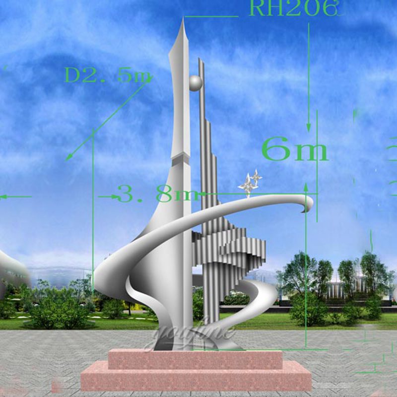 Arabic Outdoor Large Metal Sculpture Roundabout Decor for Sale 